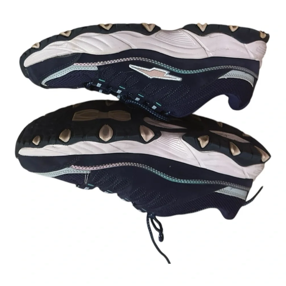 AVIA Memory Foam Women's Blue & White &Light Green  Athletic Sneaker Size 11 - Picture 4 of 9